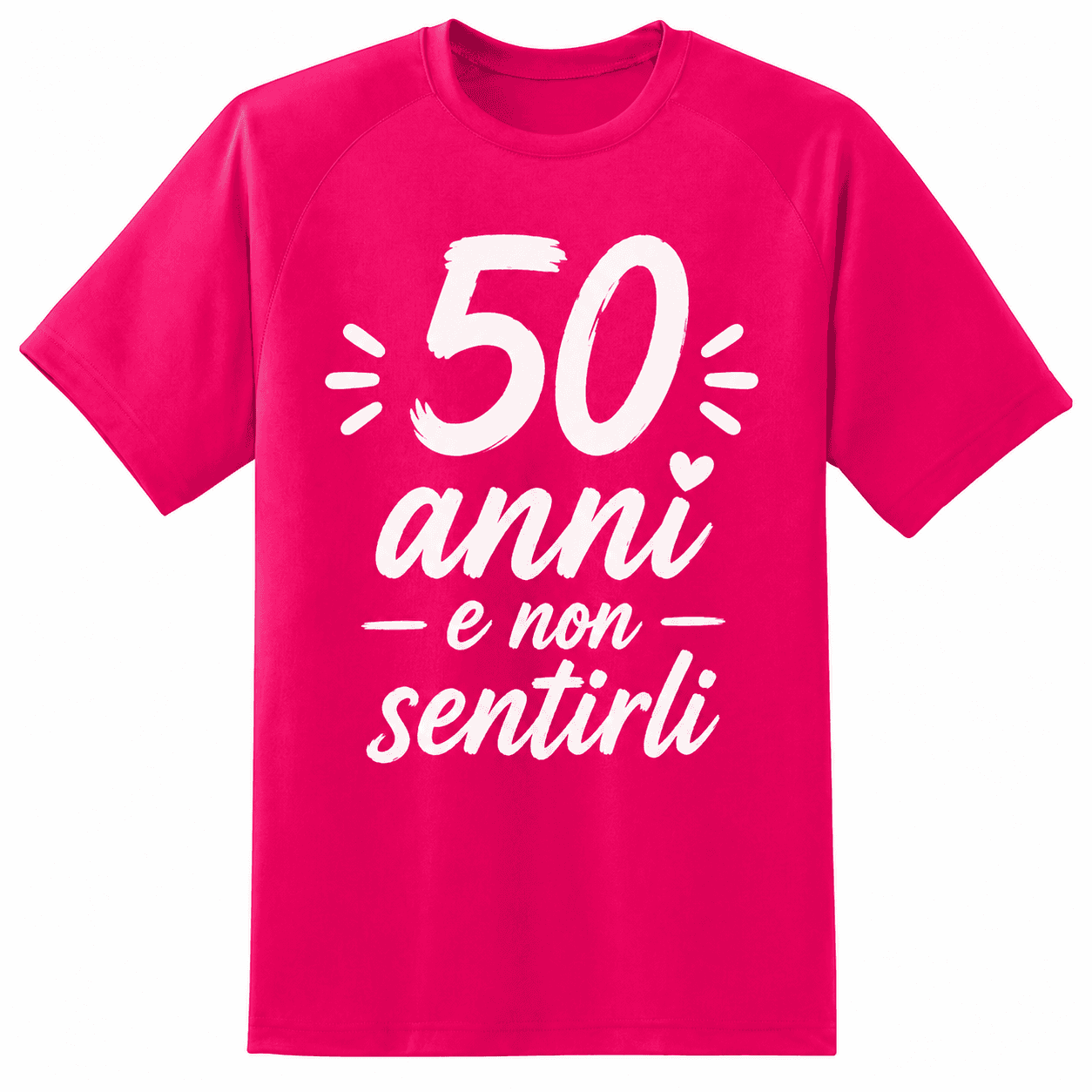 Maglietta fucsia personalizzata per i 50 anni